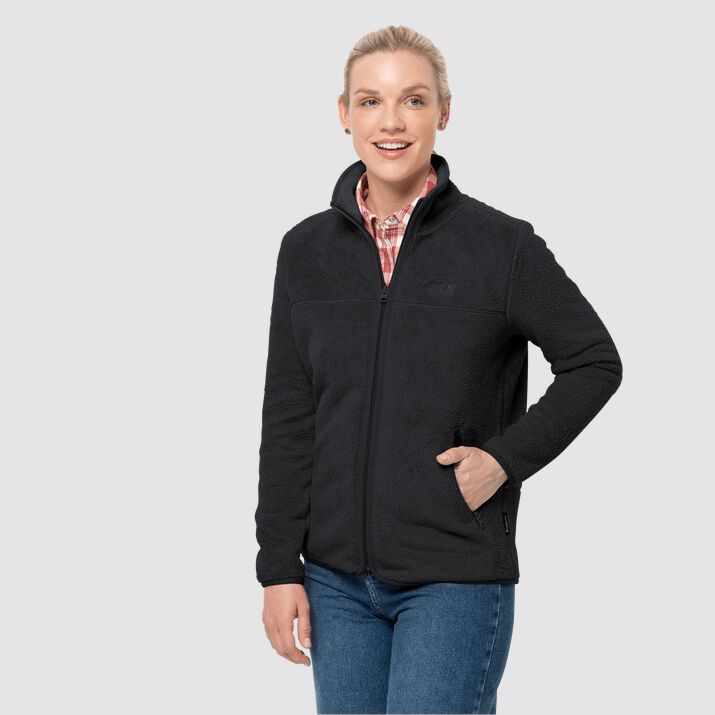 Jack Wolfskin Womens Chilly Walk Fleece Jacket Black 054693RTY